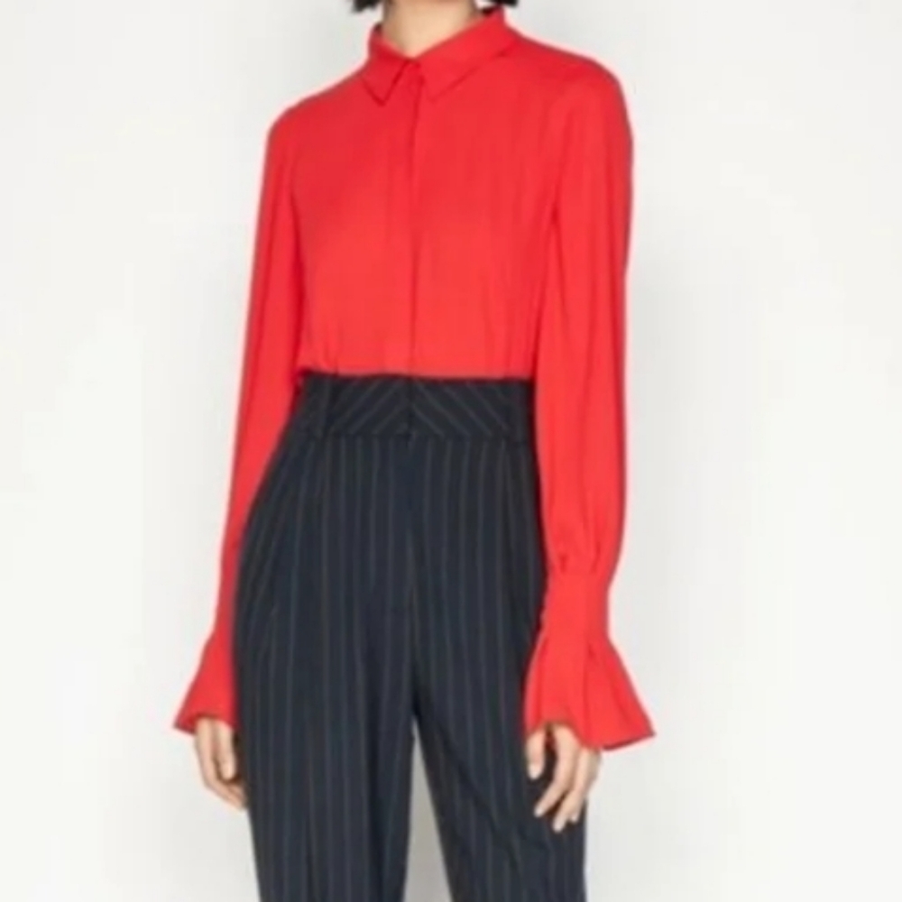 BRAND NEW Cue Cuffed Blouse Shirt